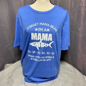Mama Shark Graphic Tee - NWOT